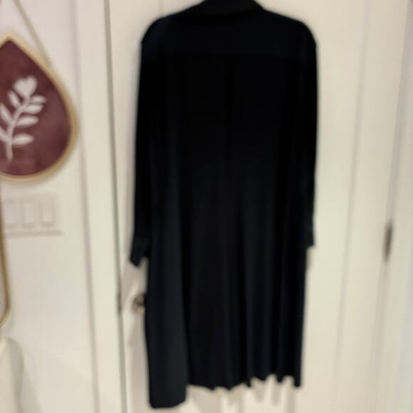 Norma Kamali Charcoal Jersey Shirt Dress XL - Picture 3 of 8